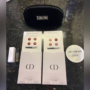 Dior gift set - lipglosses- lotion- bag zip pouch